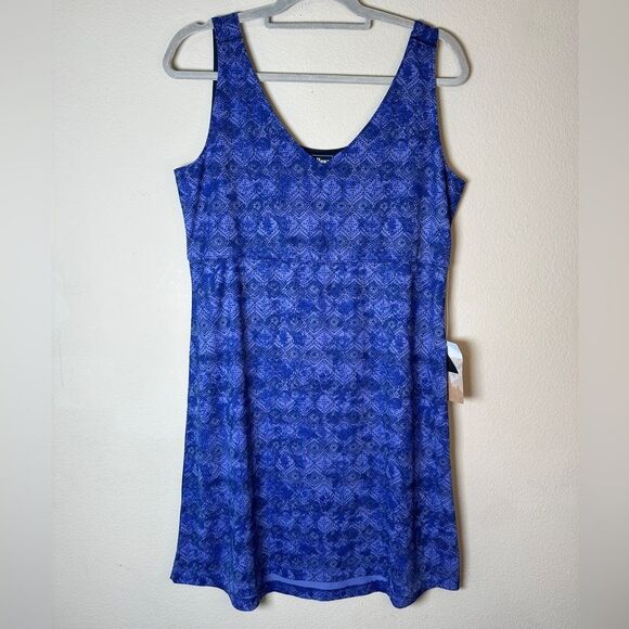 L.L. Bean Dresses & Skirts - NEW L.L. Bean Sporty Athleisure Sleeveless Blue Pattern dress sz M Reg